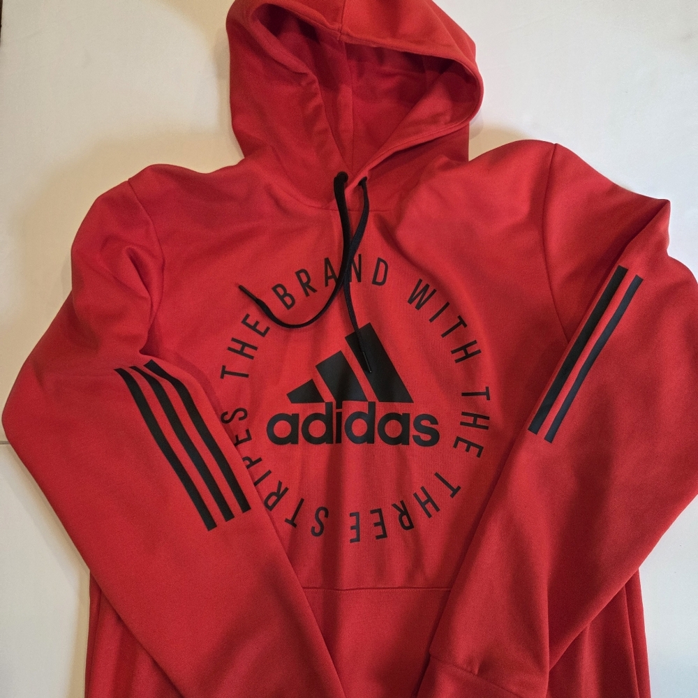 Adidas Men's Bold Red Hoodie